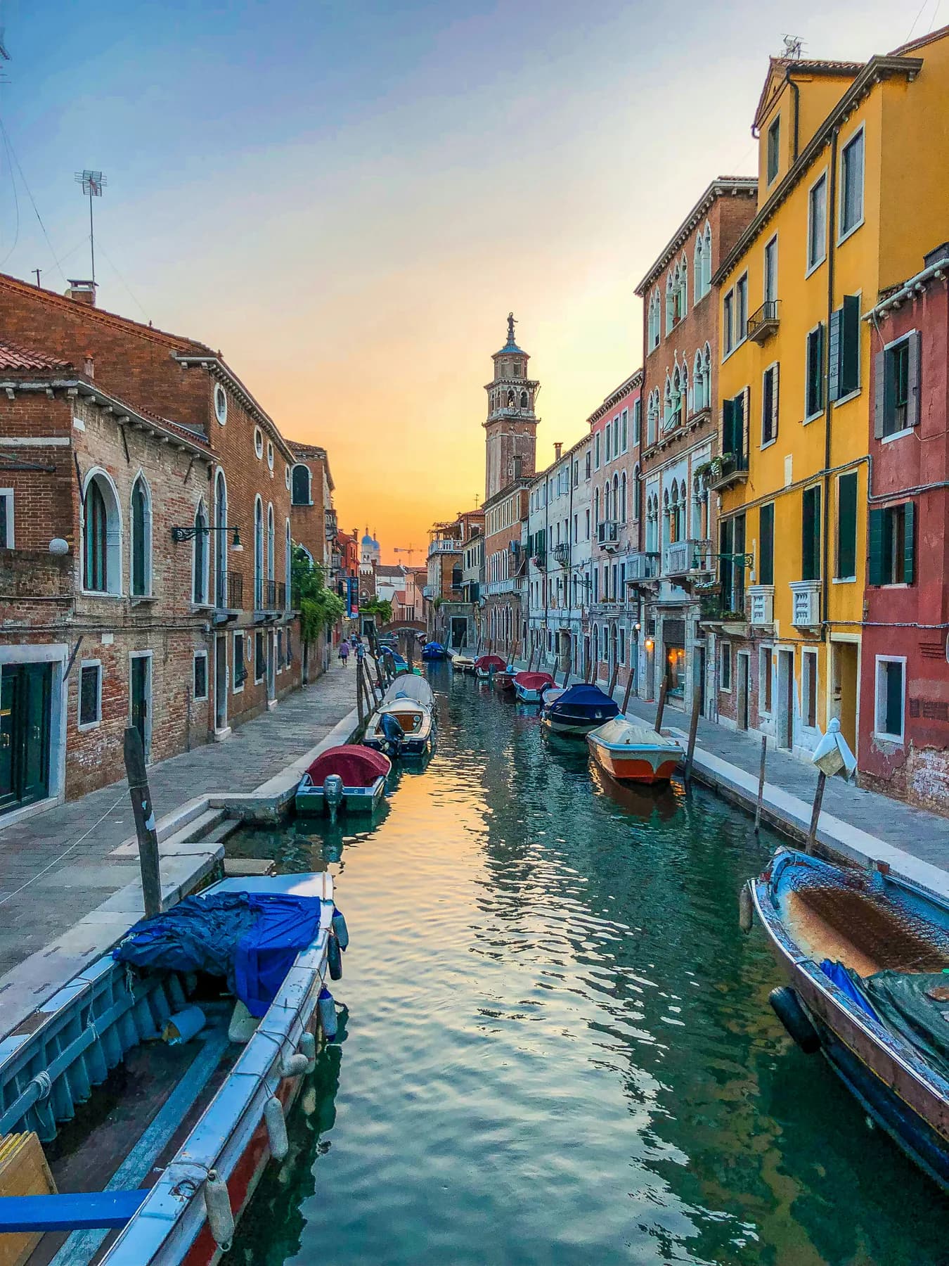 A Venice canal lined with historic buildings